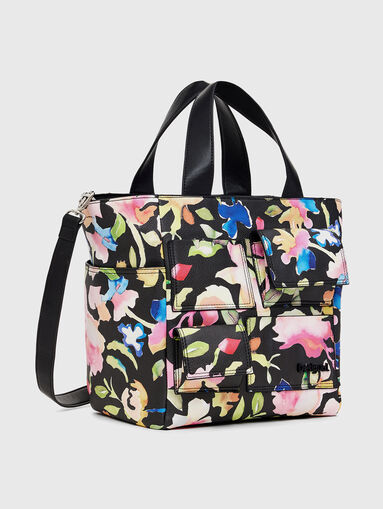 Eco leather bag with contrast print - 2