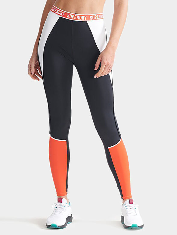 Sports leggings with colorful print - 1