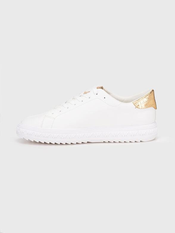 GROVE leather sneakers with gold details - 4