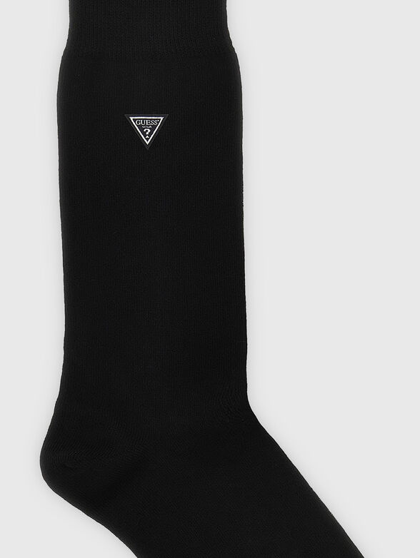 Black socks with triangle logo - 2