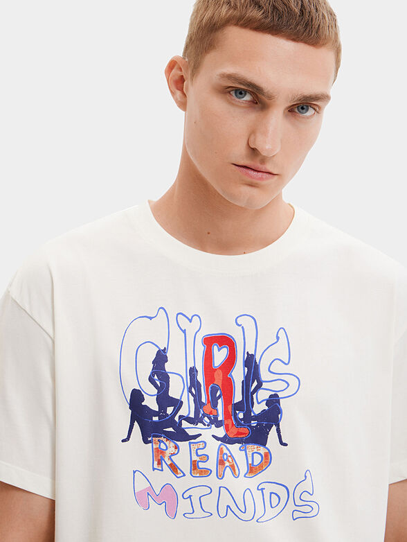 White T-shirt with print - 4