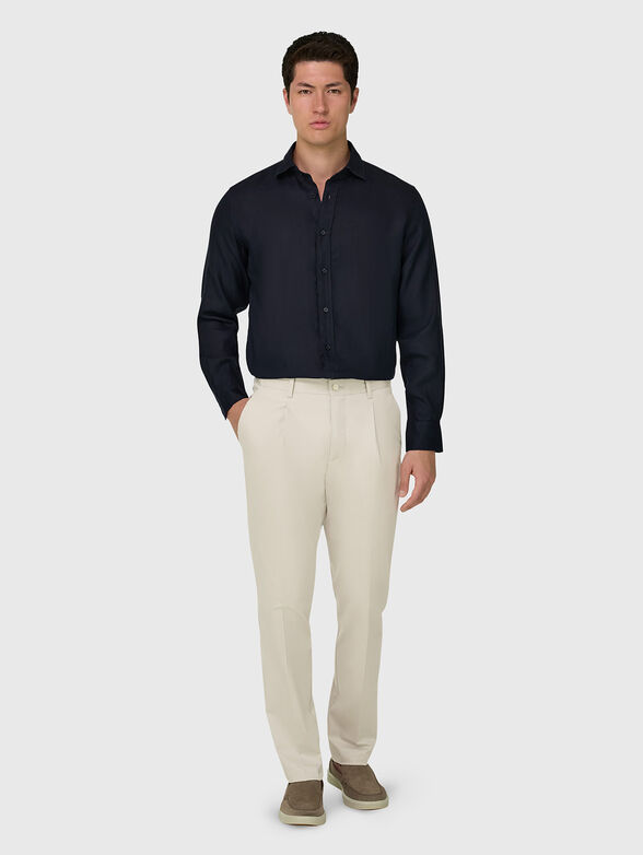 Dark blue long-sleeved shirt - 2