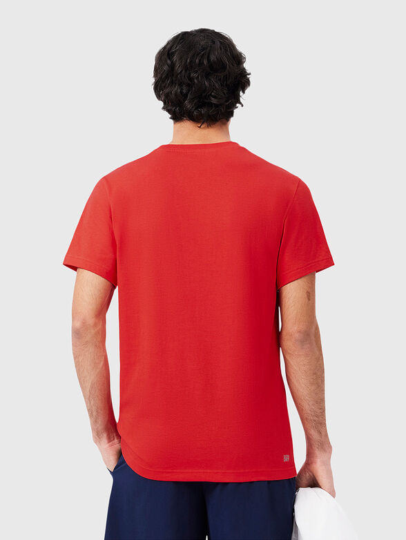 White T-shirt with contrasting logo print - 3