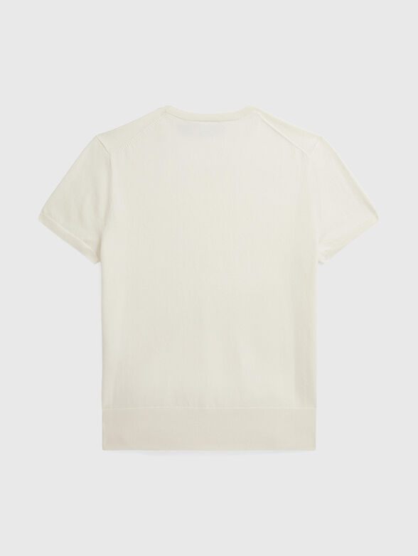 Short-sleeved sweater with embroidered logo - 2