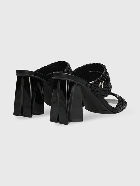 LILAH black heeled sandals - 5