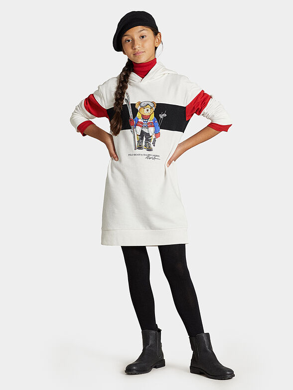 Sweatshirt dress with Polo Bear print - 2