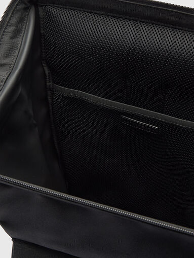 Black unisex backpack - 4