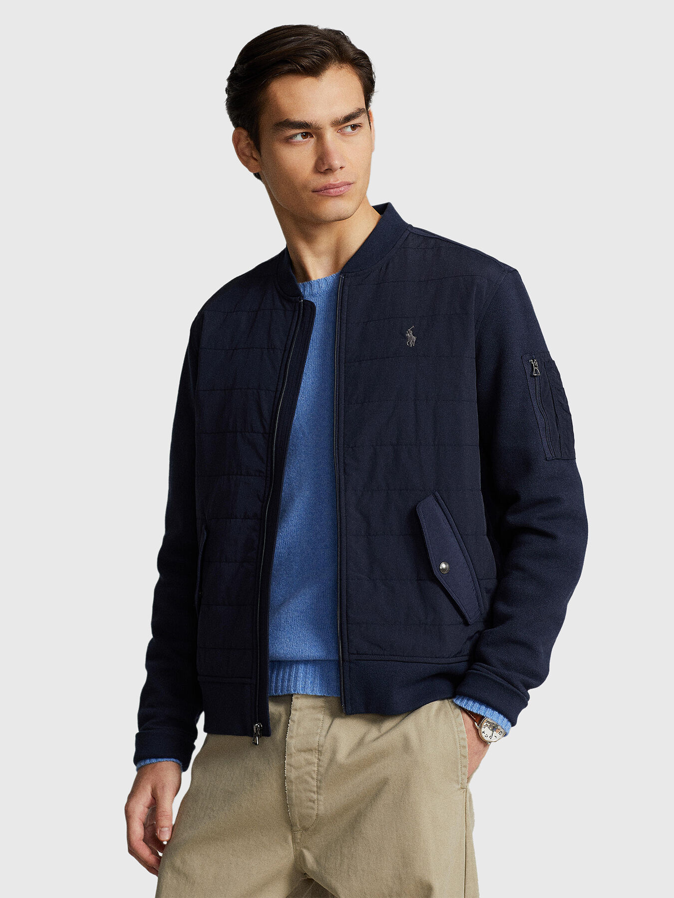 Dark blue bomber jacket brand POLO RALPH LAUREN