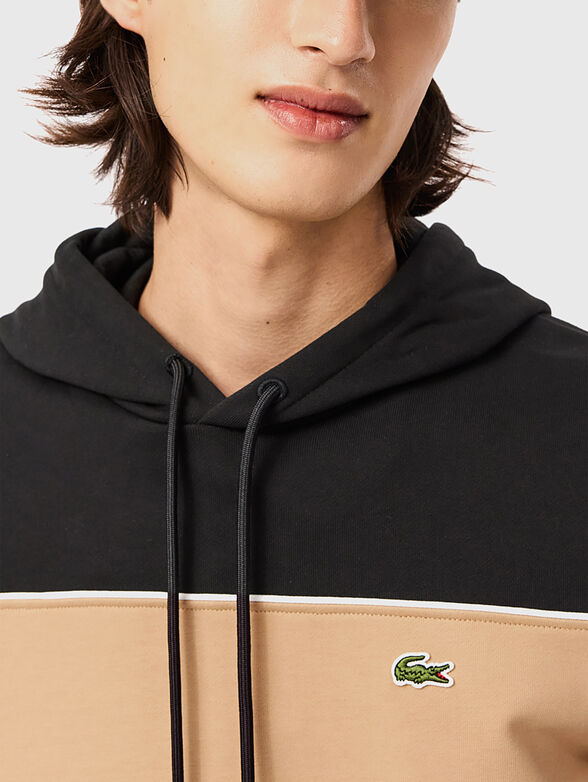 Black sweatshirt with contrast part - 4