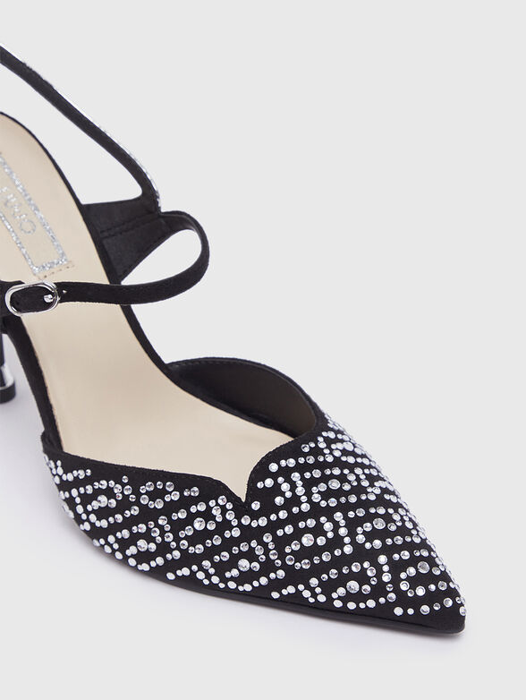 Heeled shoes with crystal appliqu&eacute;s - 5
