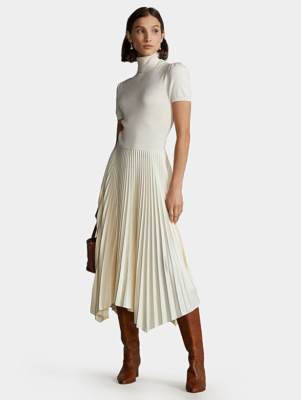 Puff-sleeve roll neck dress - 2