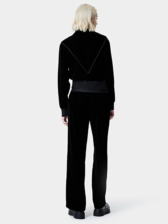 Velvet trousers in black color - 2