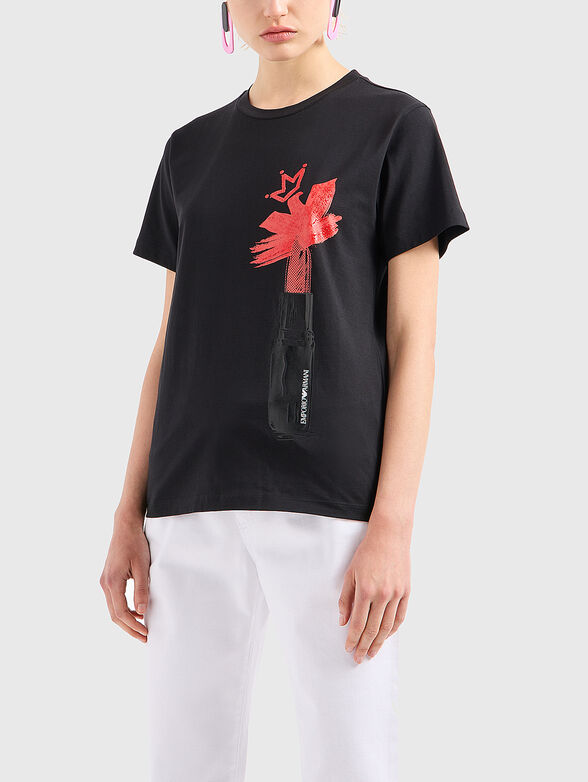 T-shirt with logo print in black - 1