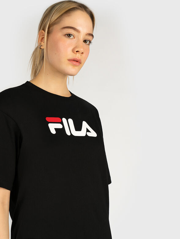 Cotton tee dress with maxi logo - 2