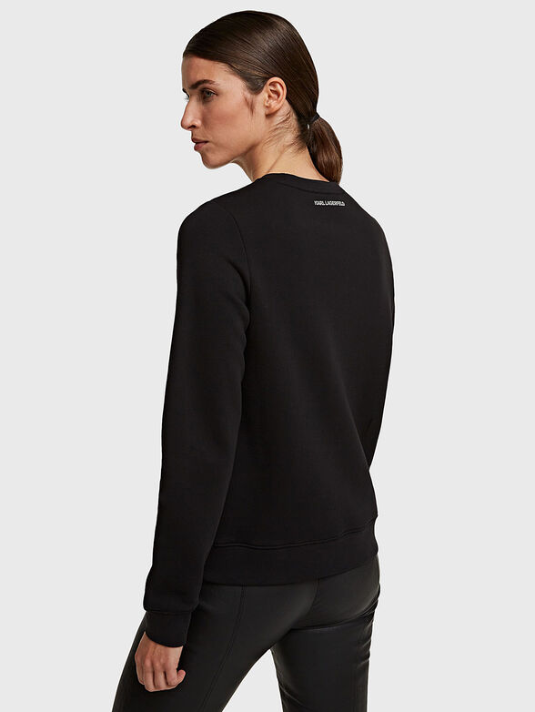 Cotton sweatshirt with textured logo - 2