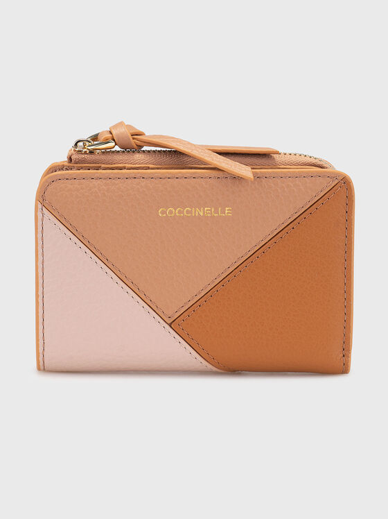 Leather wallet with logo detail - 1