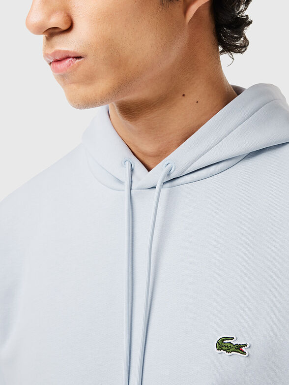 Hooded sweatshirt with logo accent - 4