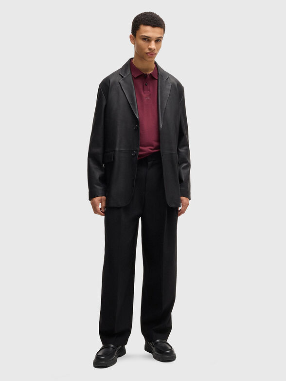 Black polo shirt with logo detail - 2