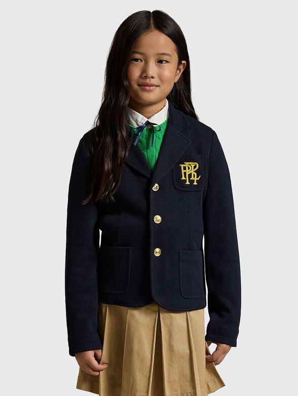 Navy blue jacket with logo - 1