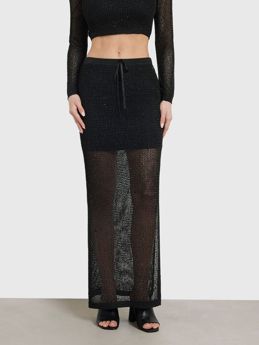 MORGEN sequins sweater long skirt