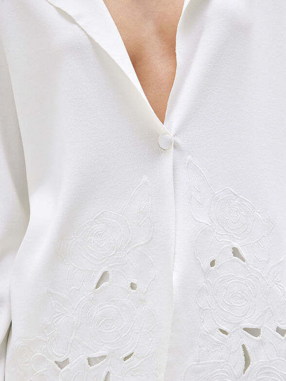 Blazer with floral motifs - 4
