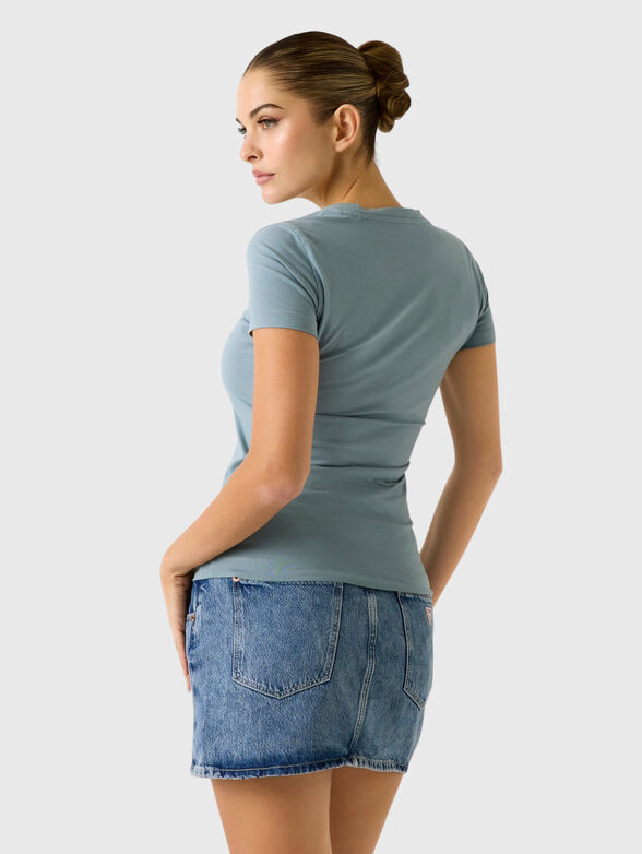 T-shirt with triangular logo and print - 3