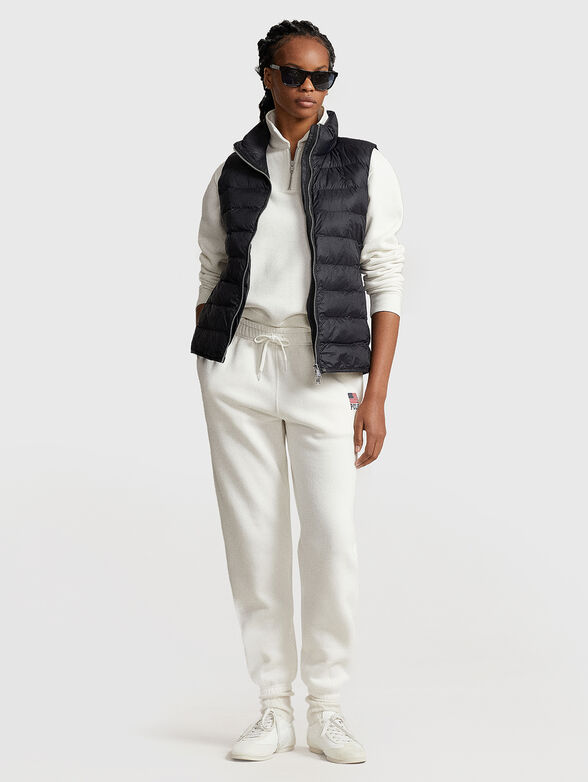 Black padded vest with quilted effect - 2