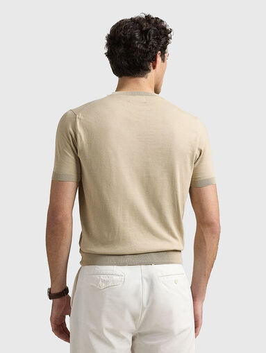 Short sleeved cotton sweater - 3