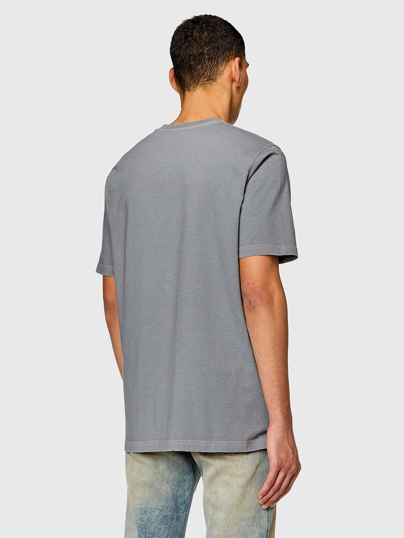 T-JUST-N13 black T-shirt with logo detail  - 3