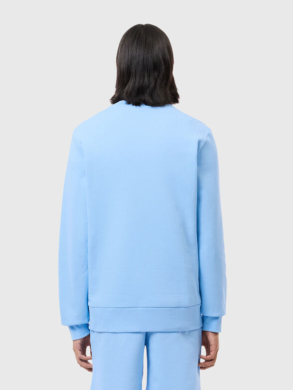 Cotton sweatshirt with logo in green - 3