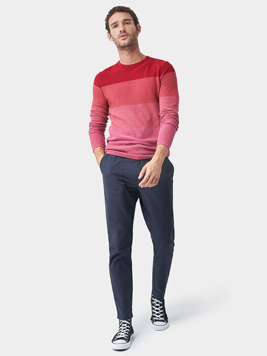 Sweater with bar stripe effect
