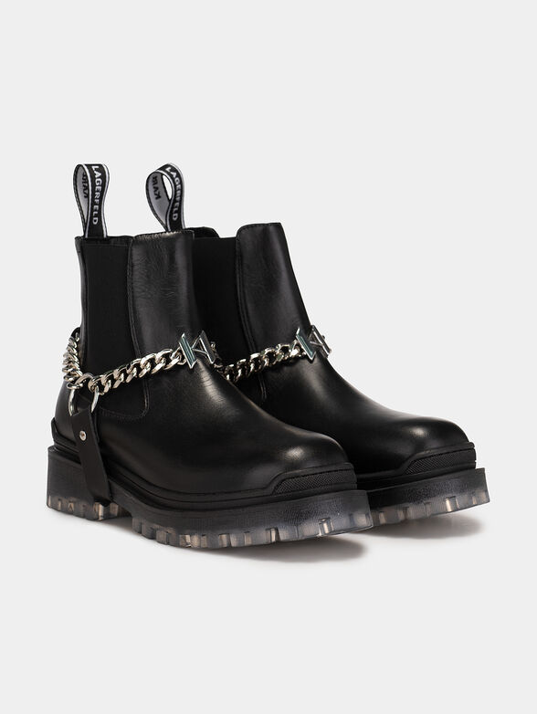 BIKER II ankle boots with chain and metal logo detail brand Karl