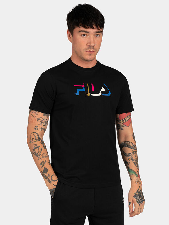 Black BELEN T-shirt with contrasting logo - 1