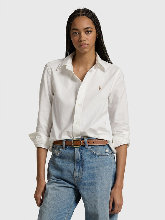 Shirt with logo embroidery - 1