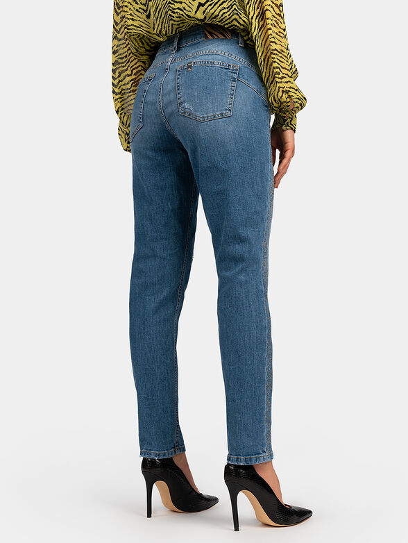 Blue jeans with applied rhinestones - 2