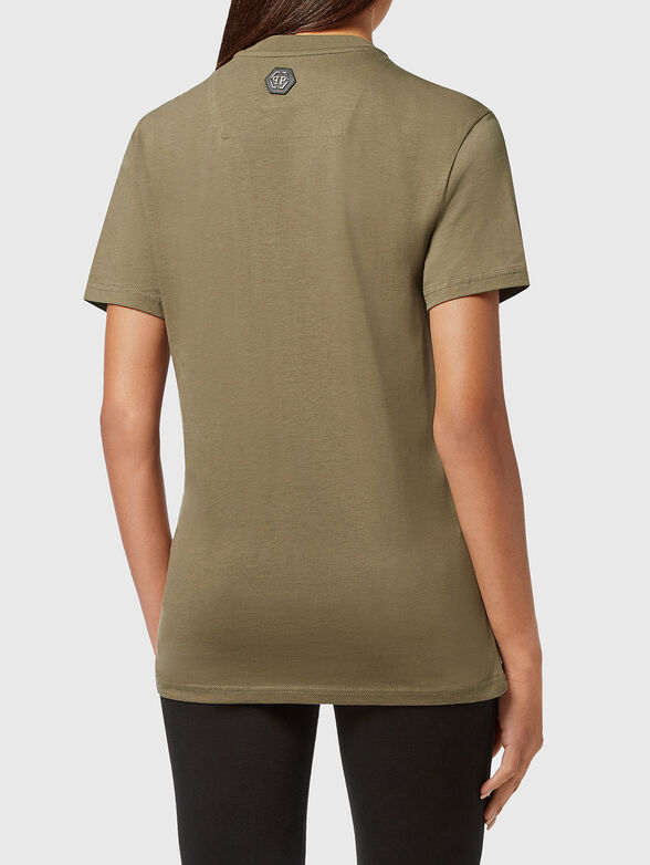 T-shirt with print and rhinestones - 3