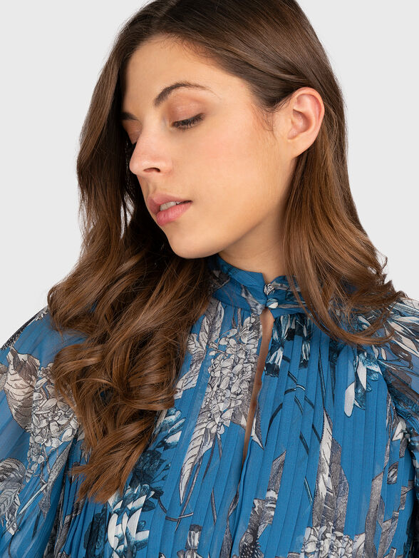 BIANCA short blouse with animal print - 4