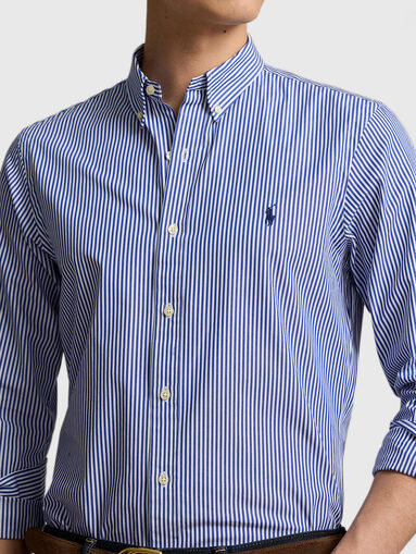 Striped shirt with logo embroidery - 4