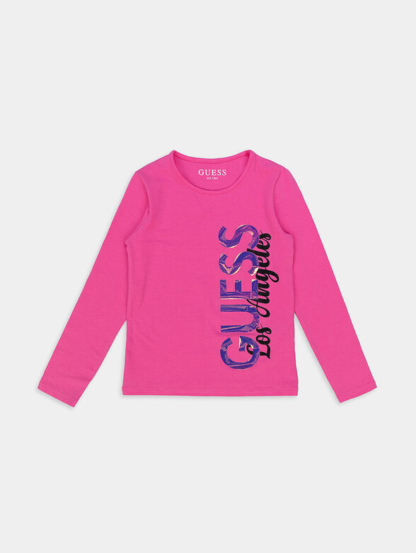 Blouse with long sleeves and shiny logo - 1