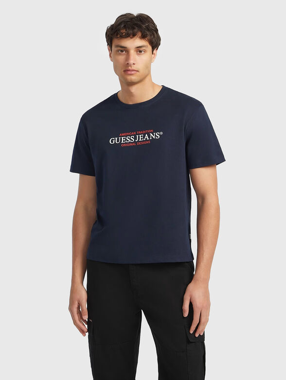 Black T-shirt with logo print - 1
