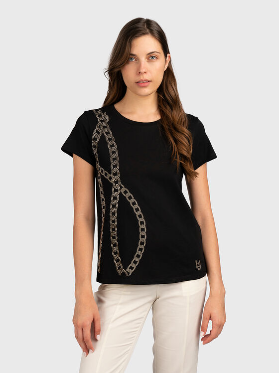 Golden accent T-shirt  - 1