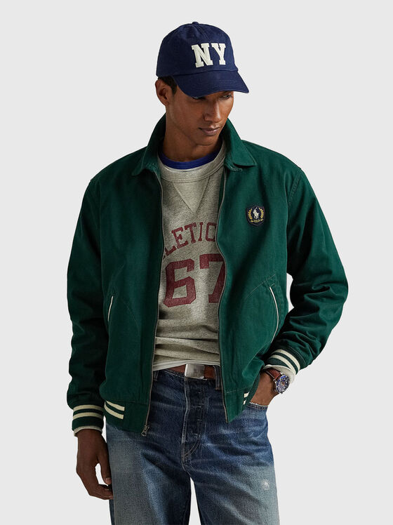 Bomber jacket with logo patch - 1