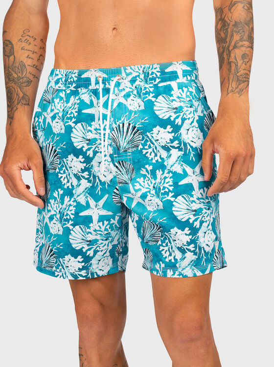 Плажни шорти с принт - 1