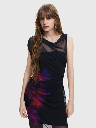 Sleeveless floral print dress - 5