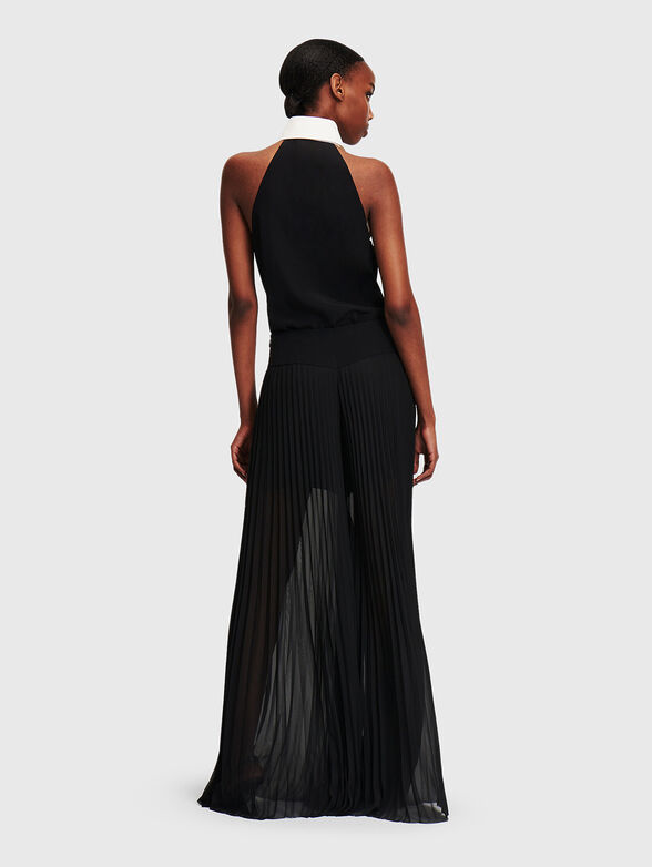Pleated trousers with sheer effect - 2