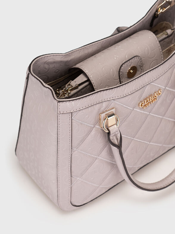 CADDIE large crossbody bag in beige - 6