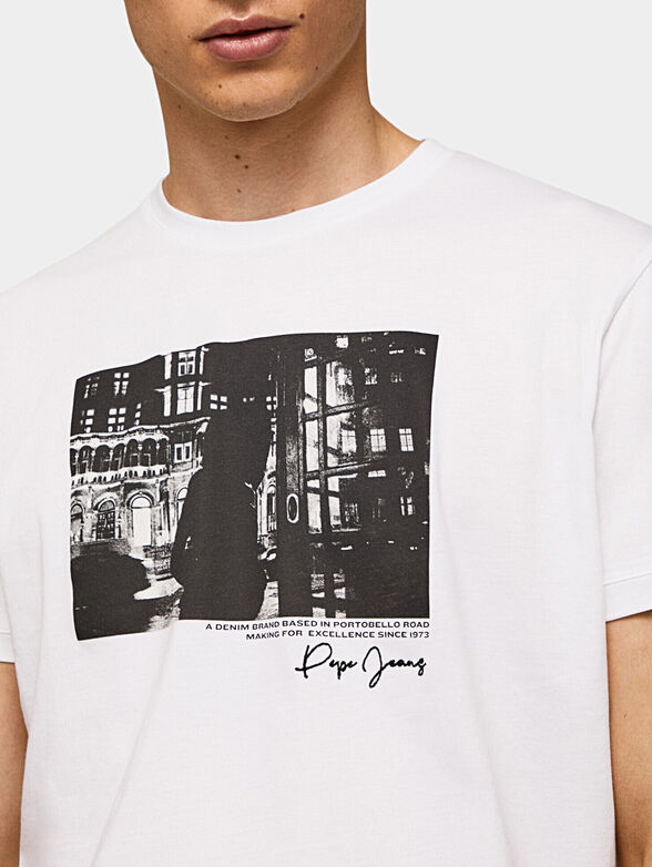 TEAGHAN black T-shirt with photo print - 4