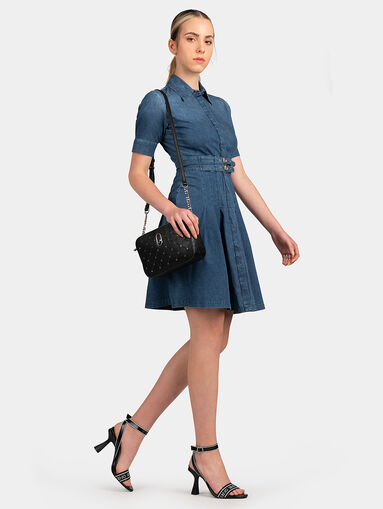 Denim dress with buckles - 5