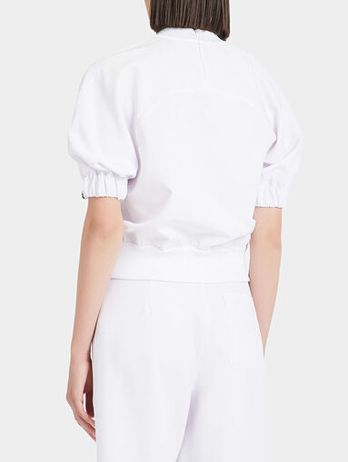 Short sleeve blouse with embossed logo - 4