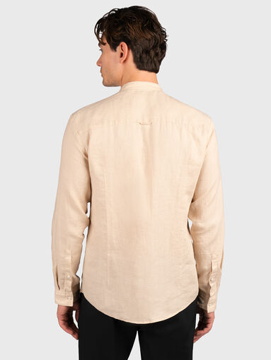 Linen shirt ELVORY in beige color - 3